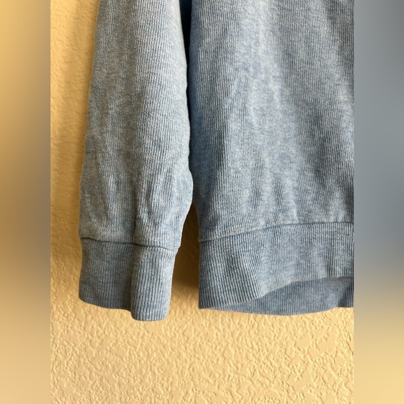 Mens Sweater Cremieux Classics Suede Button Collar Blue Preppy Business Cotton - Picture 7 of 8